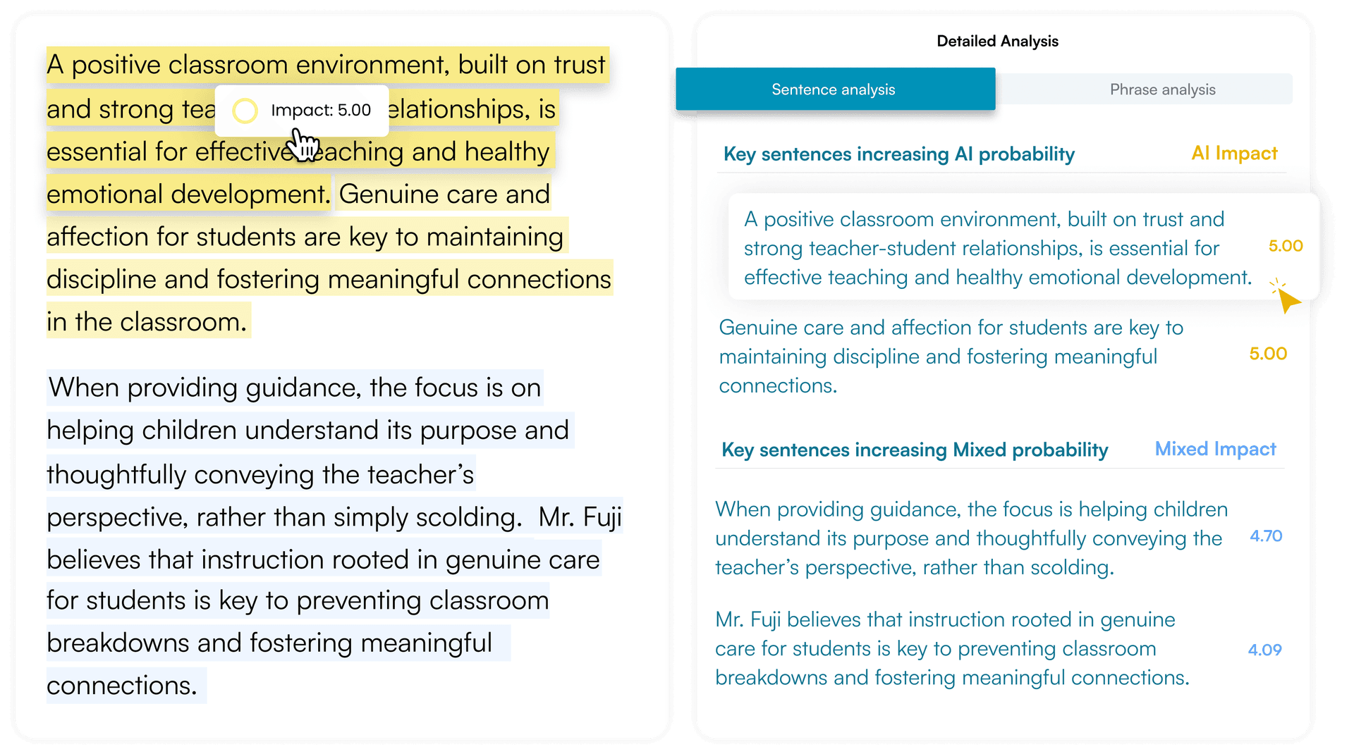 Isgen Sentence Analysis