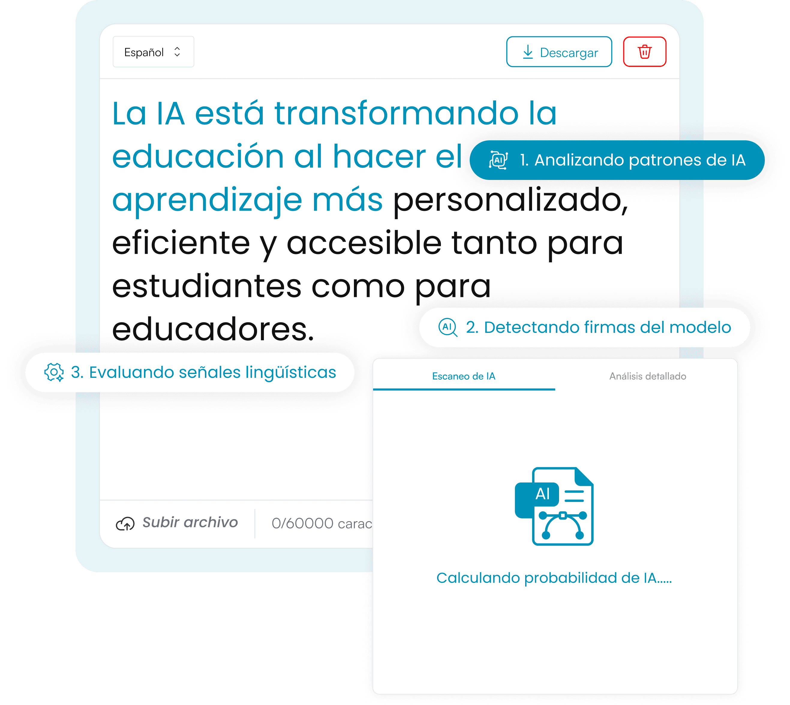 2. Escanee en busca de contenido de IA.