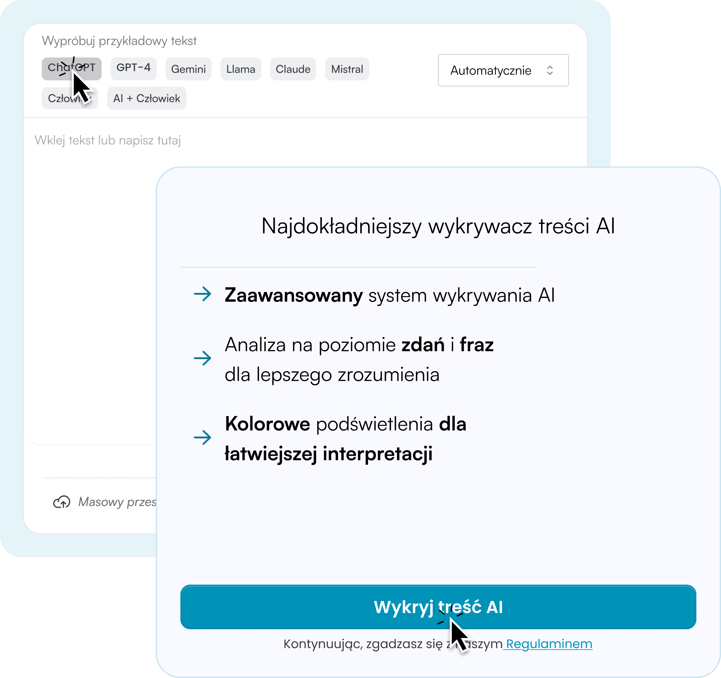 1. Wklej lub prześlij swój tekst
