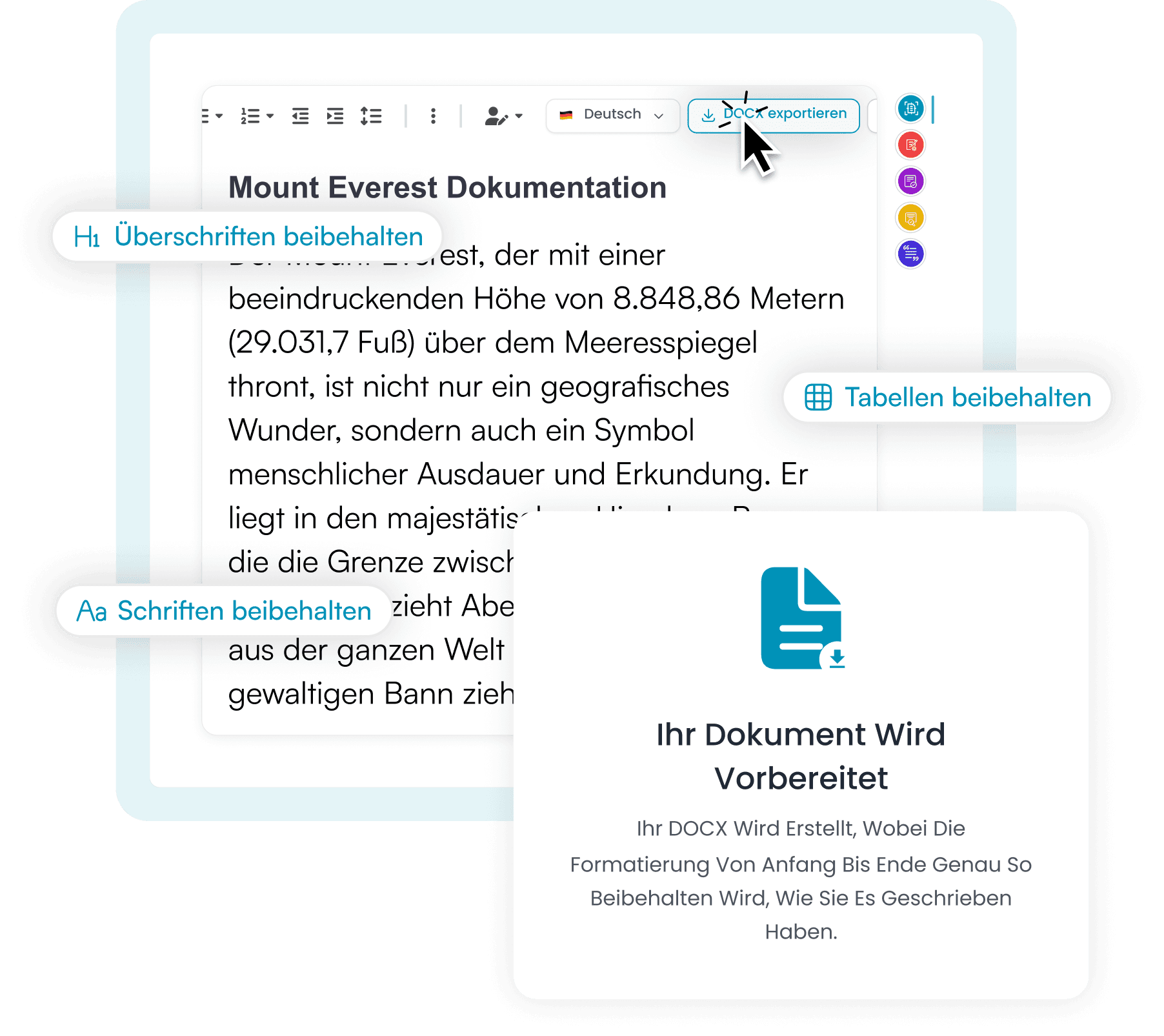 5. Formatierung beibehalten