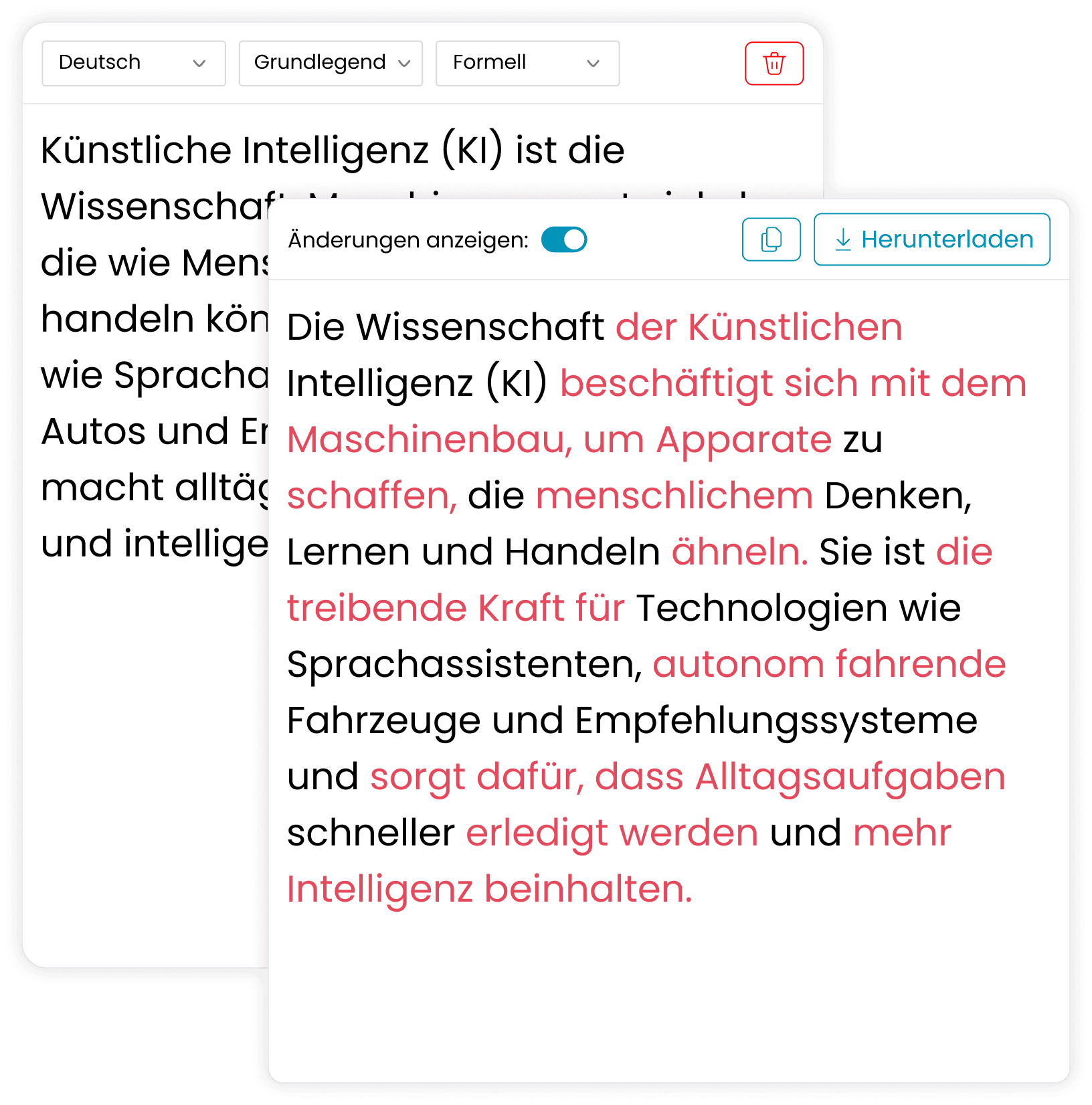 Mehrsprachige Unterstützung für über 60 Sprachen