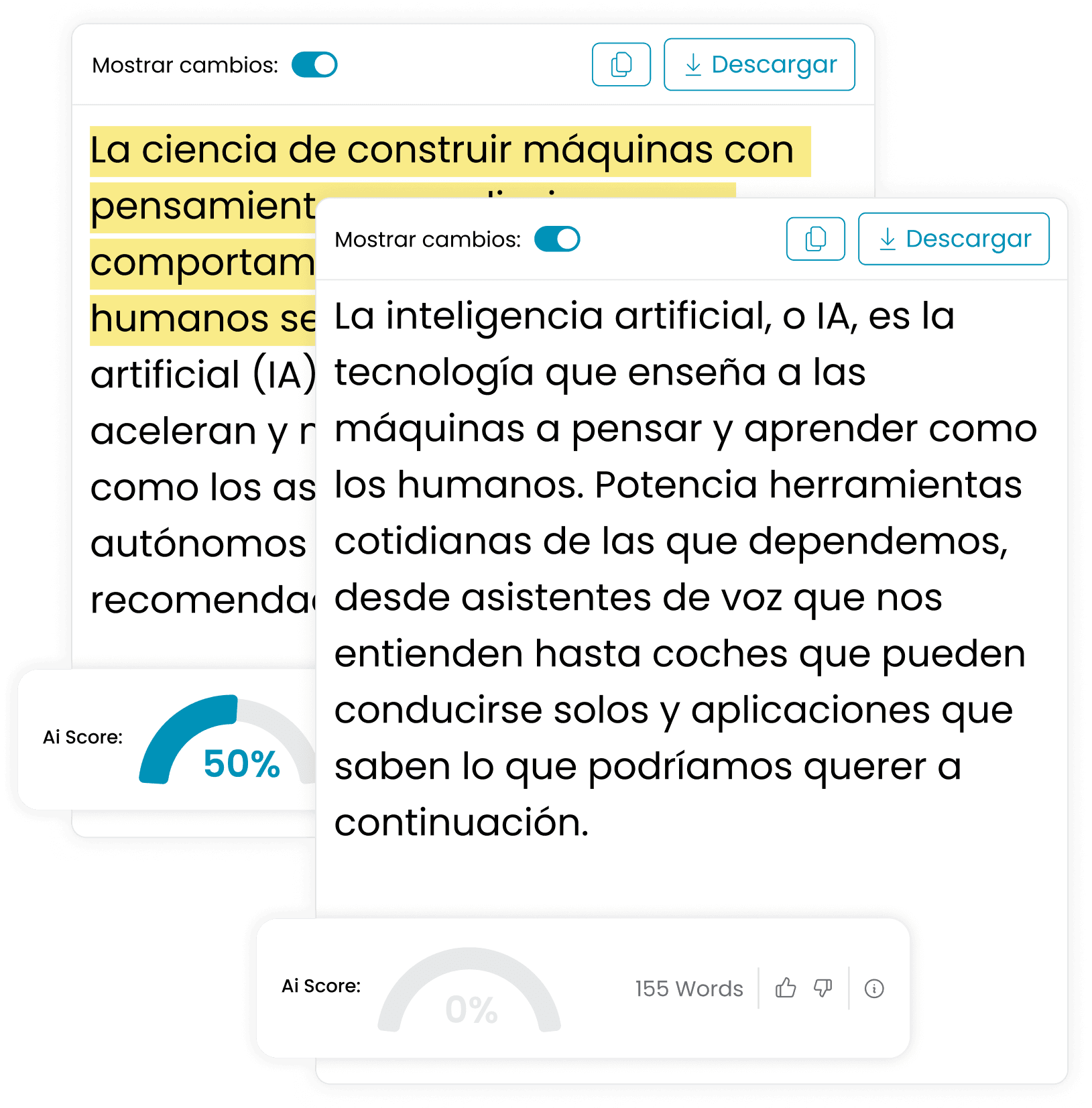 Detector de IA integrado