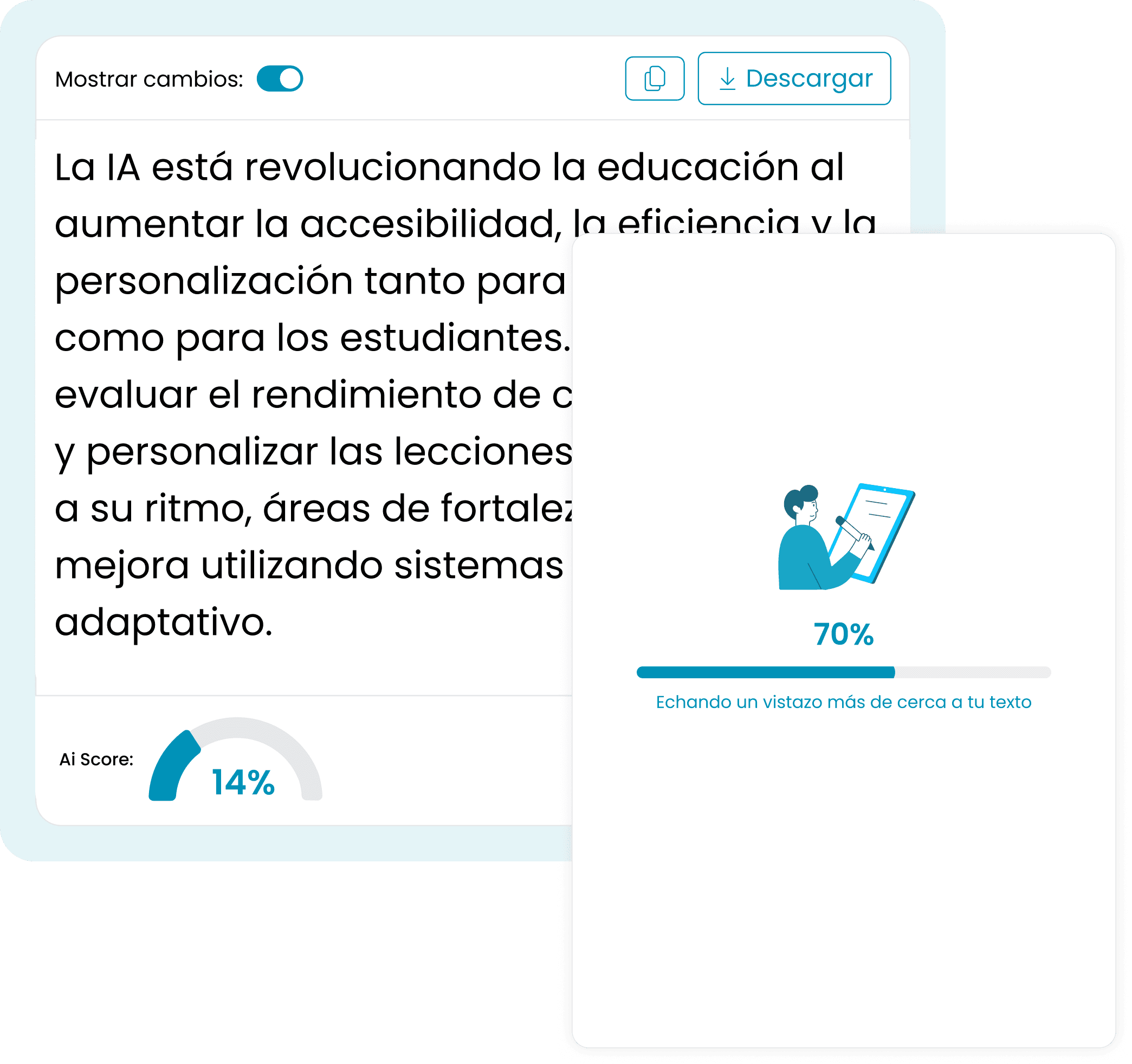 3. Haz clic en “Humanizar”, y ¡listo!