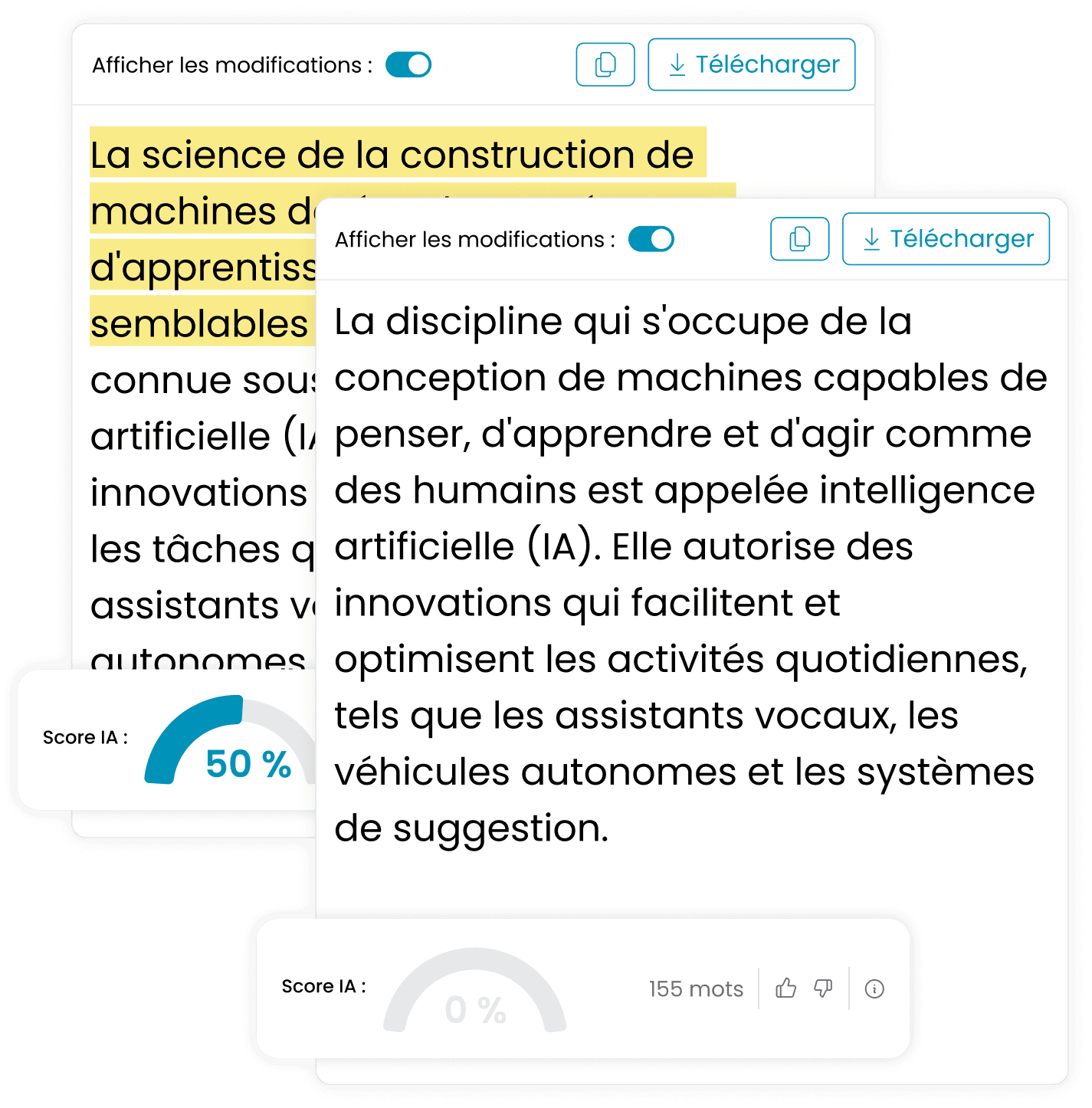 Détecteur d'IA intégré