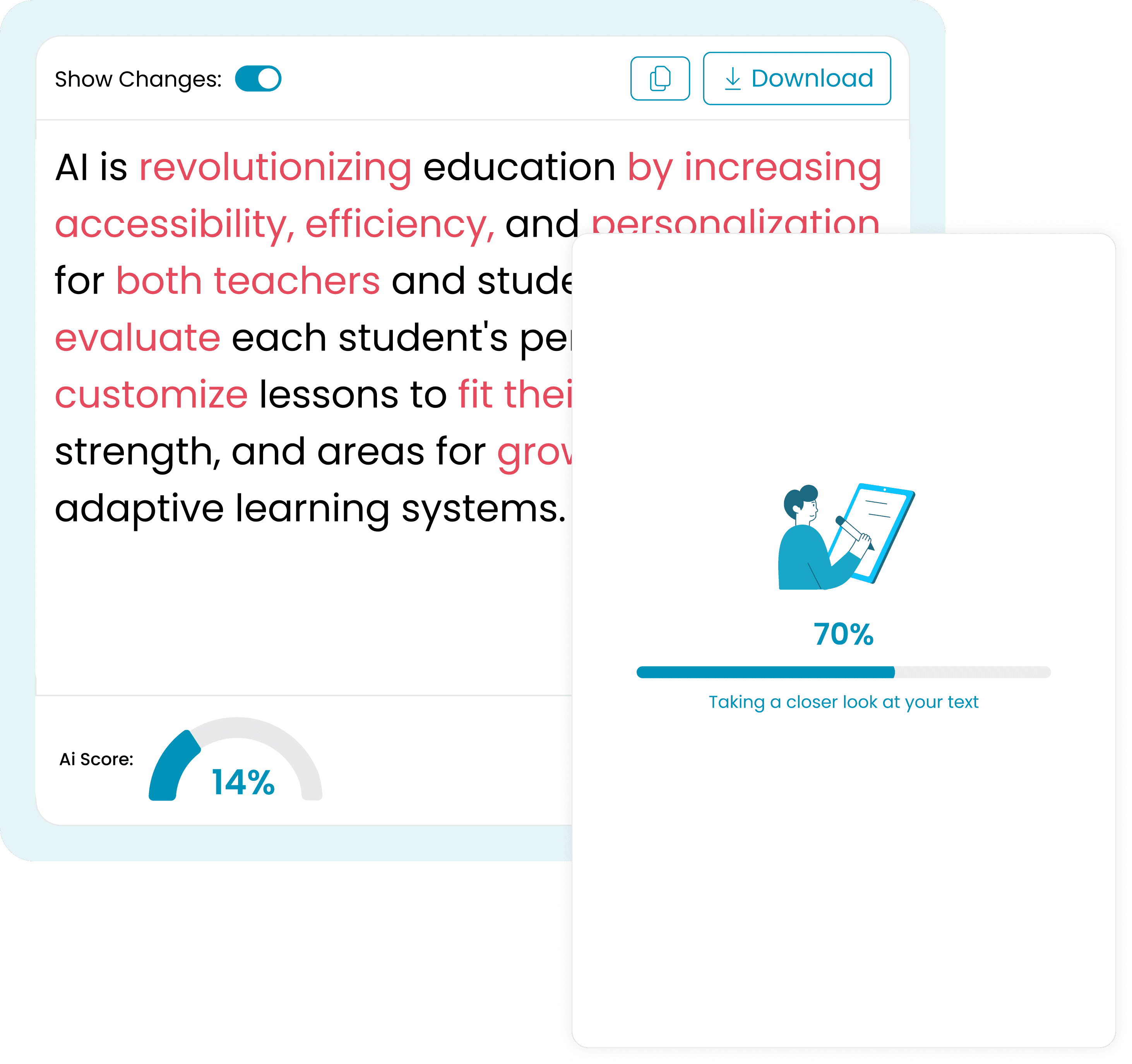 3. ចុច "Humanize" និង Voila