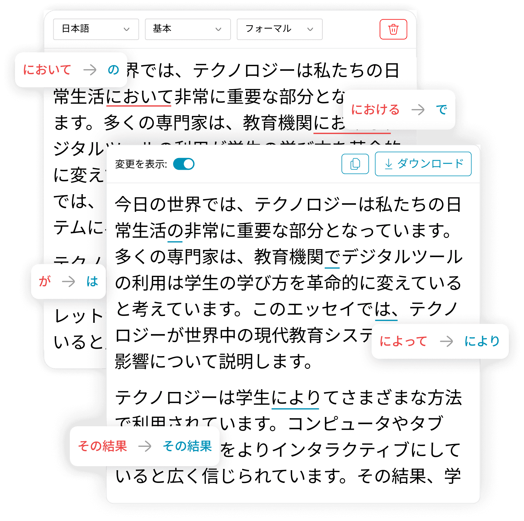 人間味あふれる表現は文法と明瞭さを洗練させる