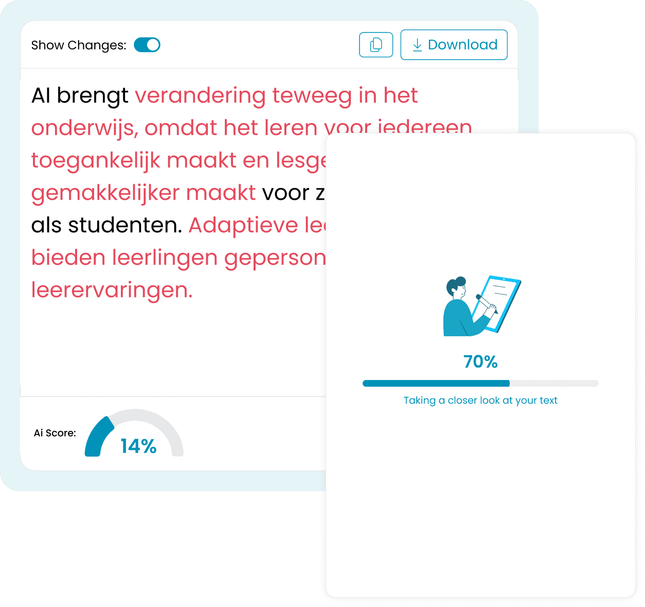 3. Klik op ‘Humaniseren’ en voilà
