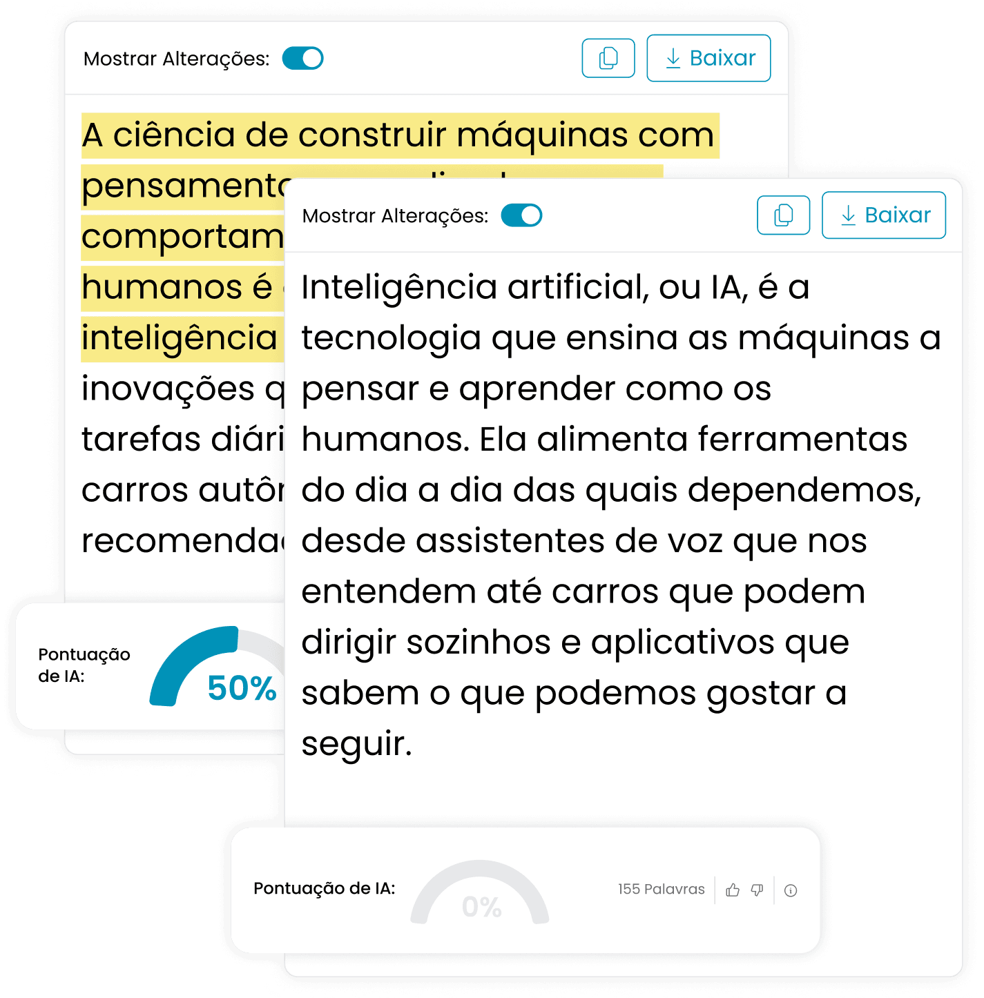 Detector de IA integrado