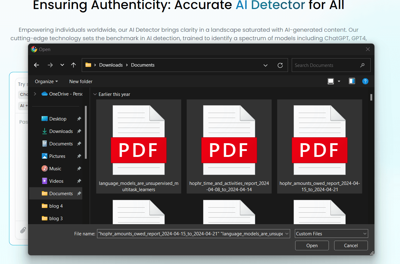 Finding AI Detection in Document
