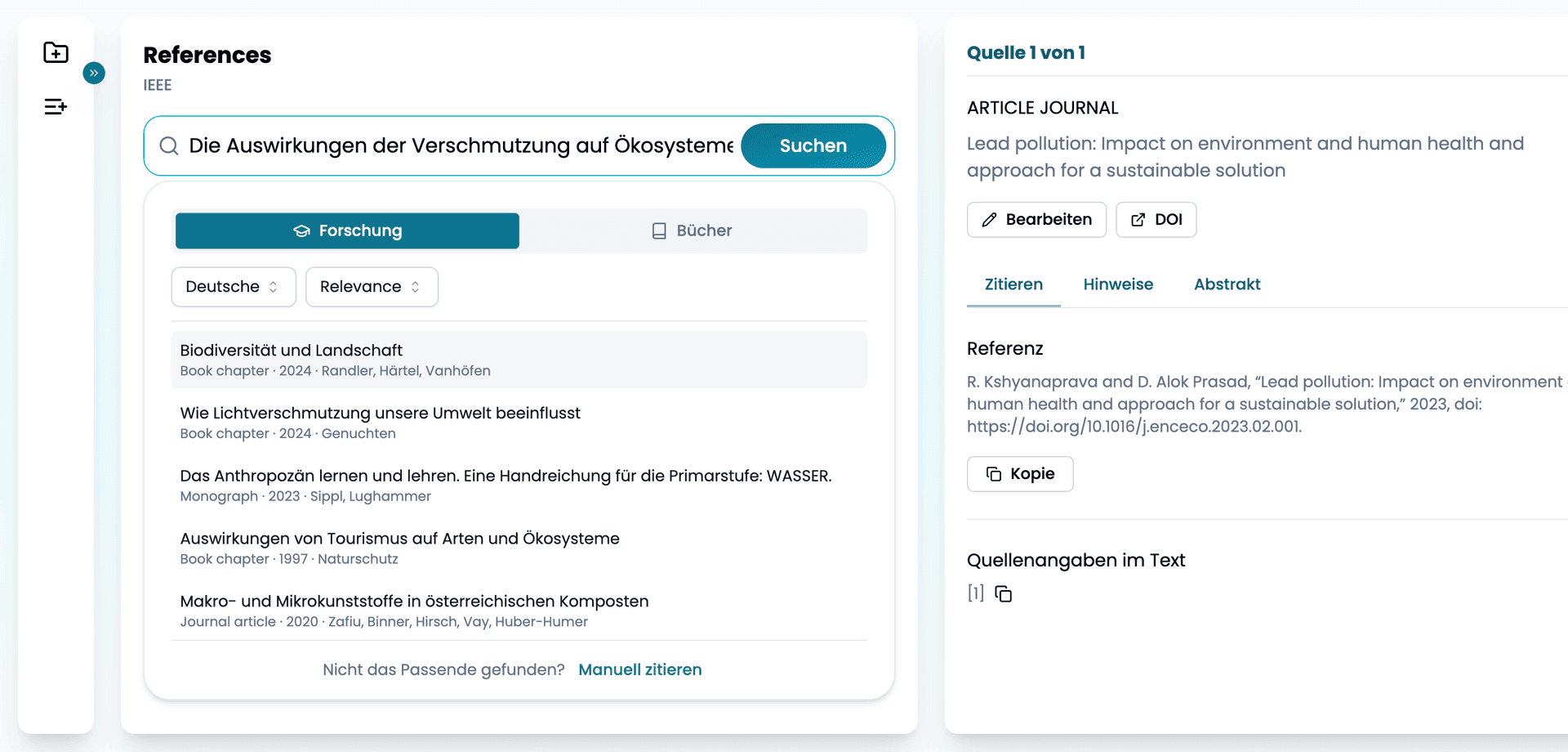 Isgen smart citation finder