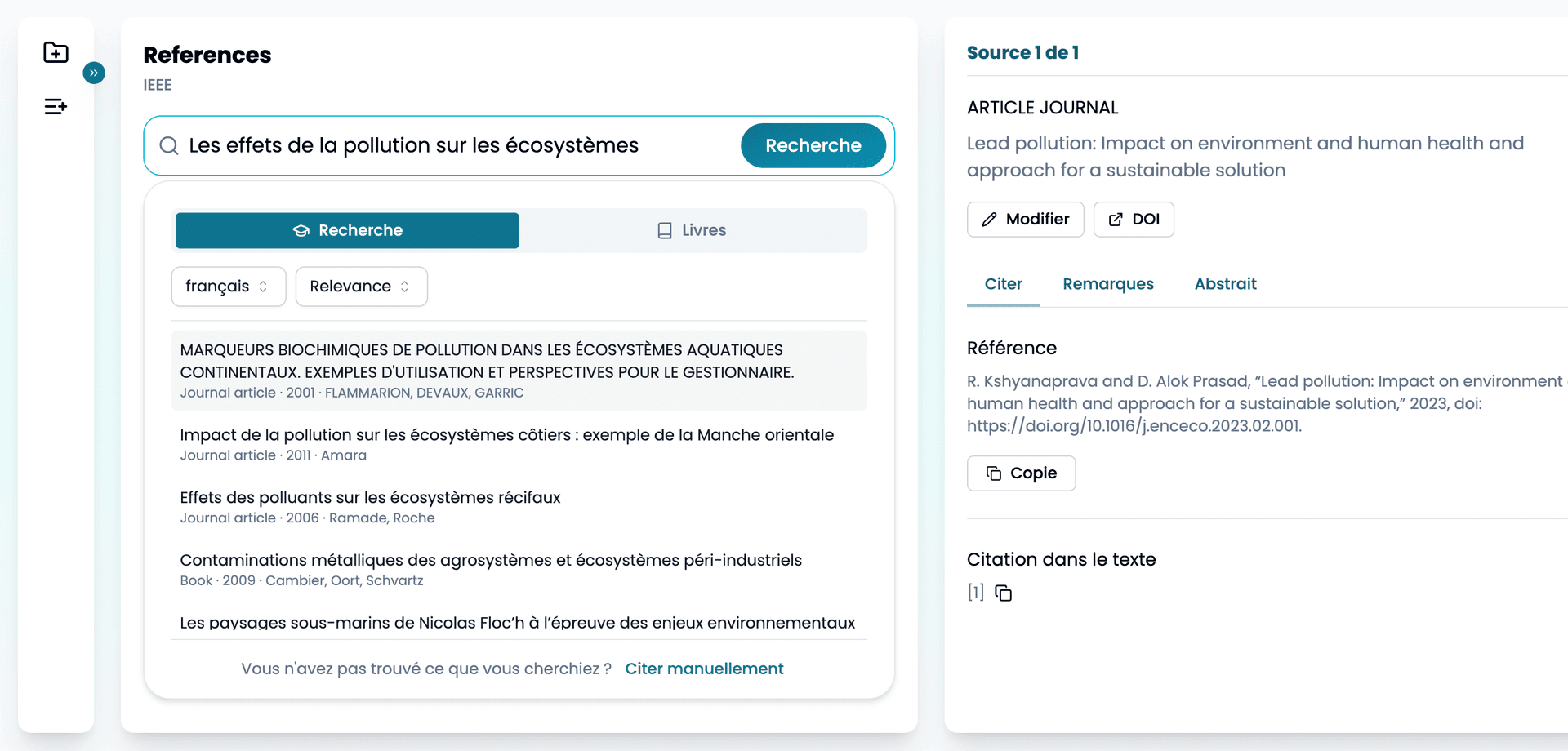 Isgen smart citation finder