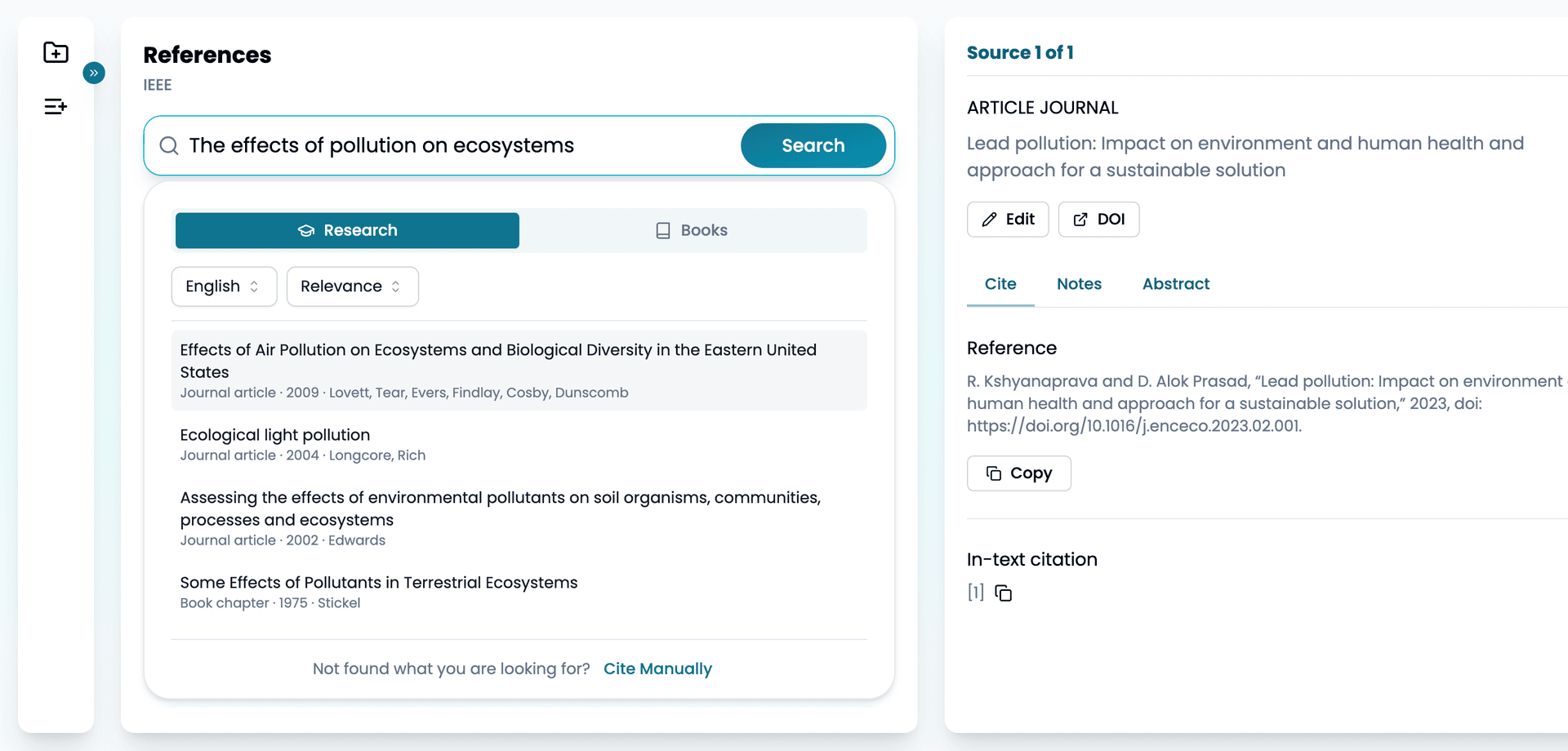 Isgen smart citation finder