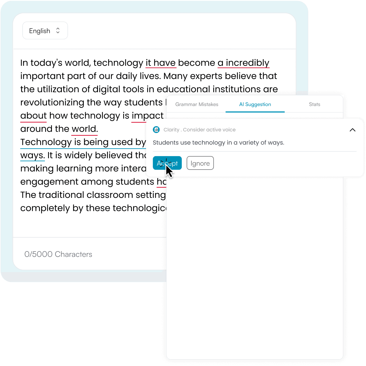 Revise as sugestões do AI Proofreader