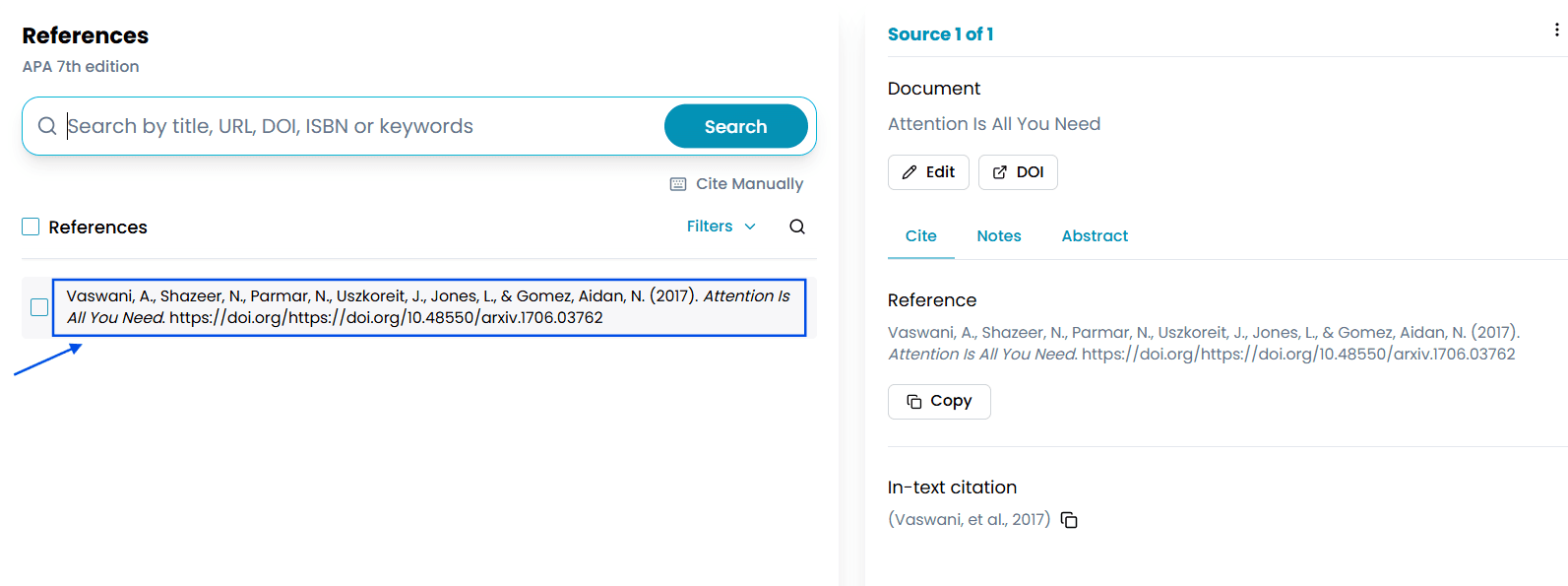 Citation Generation Tool